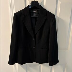 Style & Co. Women's Pinstripe Black Blazer